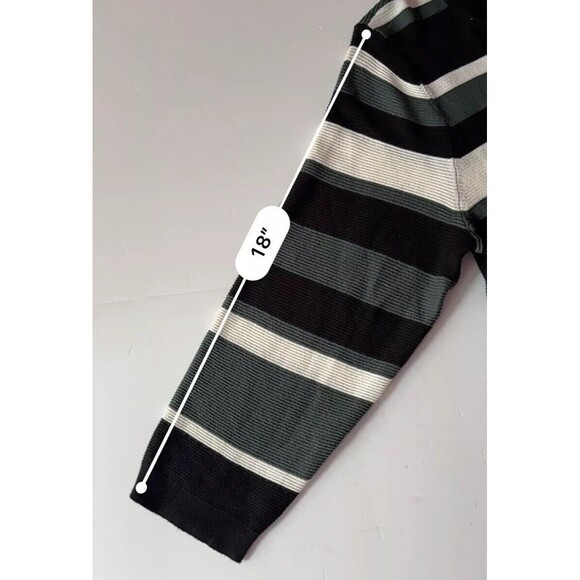 Striped Black and Gray Women's Dress - Picture 10 of 10